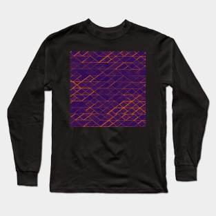 Faded effect Abstract Geometric design Long Sleeve T-Shirt